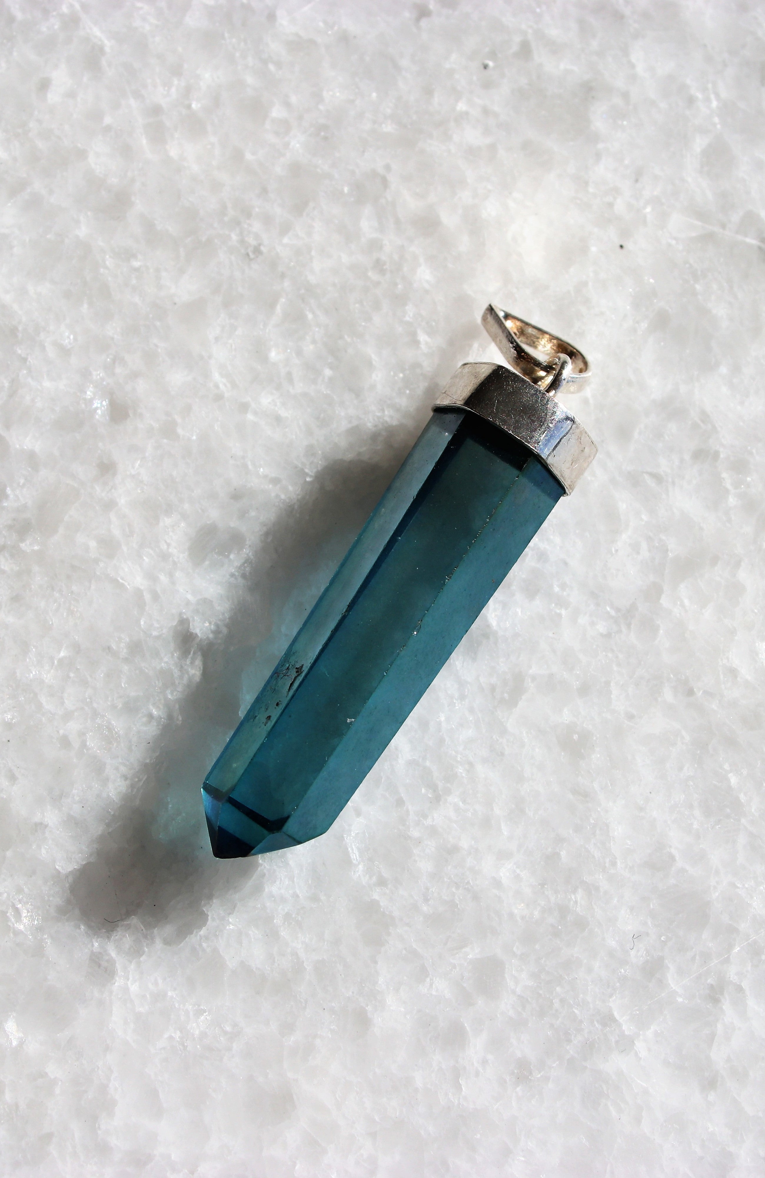 Aqua Aura Quartz DT Pendant